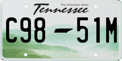 TN license plate C9851M