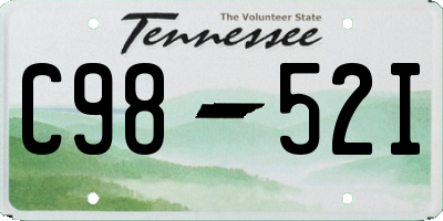 TN license plate C9852I