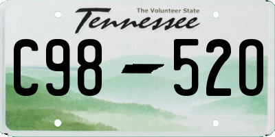 TN license plate C9852O