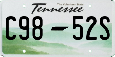 TN license plate C9852S