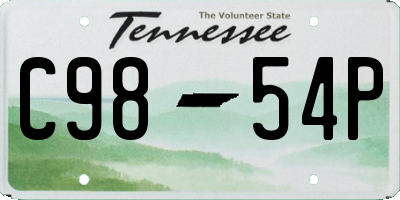 TN license plate C9854P