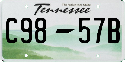 TN license plate C9857B