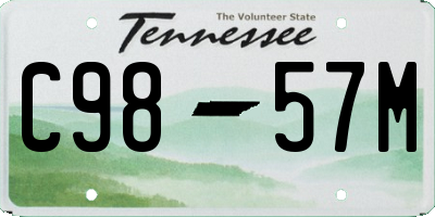 TN license plate C9857M