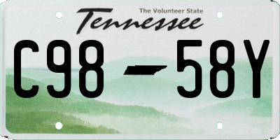TN license plate C9858Y
