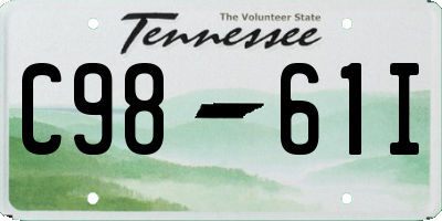 TN license plate C9861I