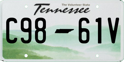 TN license plate C9861V