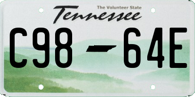 TN license plate C9864E