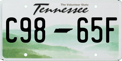 TN license plate C9865F
