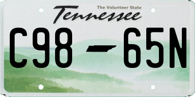 TN license plate C9865N
