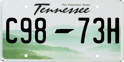 TN license plate C9873H