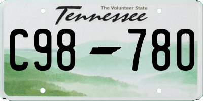 TN license plate C9878O