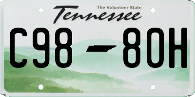 TN license plate C9880H