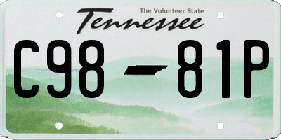 TN license plate C9881P