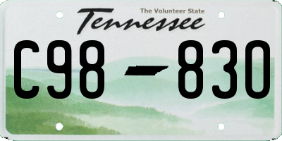 TN license plate C9883O