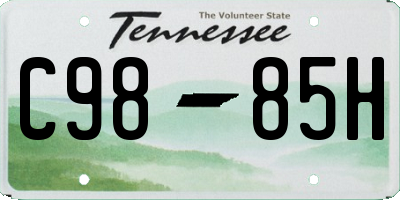 TN license plate C9885H