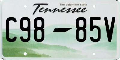 TN license plate C9885V
