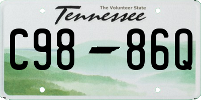 TN license plate C9886Q