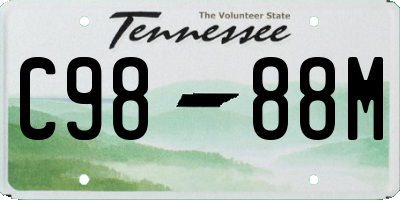 TN license plate C9888M