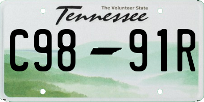 TN license plate C9891R