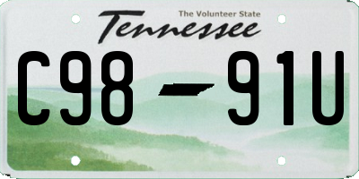 TN license plate C9891U