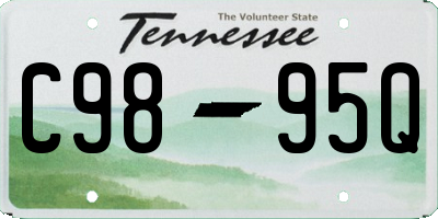 TN license plate C9895Q