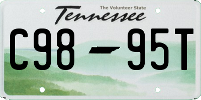 TN license plate C9895T