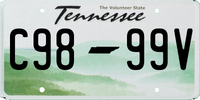 TN license plate C9899V