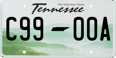 TN license plate C9900A