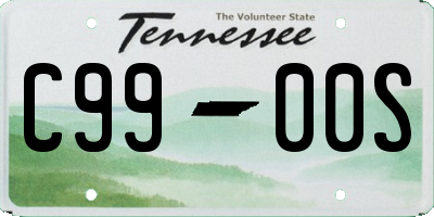 TN license plate C9900S