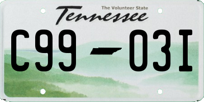 TN license plate C9903I