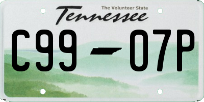 TN license plate C9907P