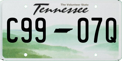 TN license plate C9907Q