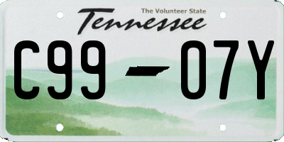 TN license plate C9907Y
