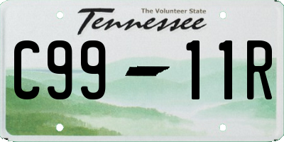 TN license plate C9911R