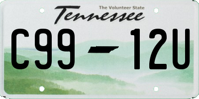 TN license plate C9912U