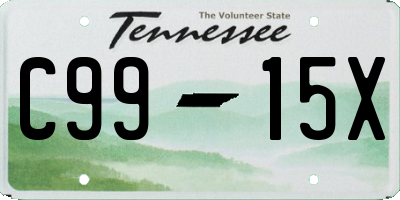 TN license plate C9915X