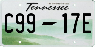 TN license plate C9917E
