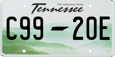 TN license plate C9920E