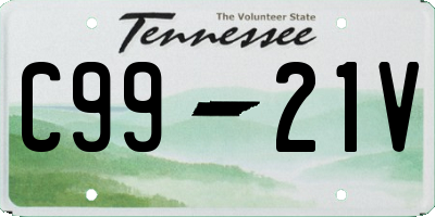 TN license plate C9921V