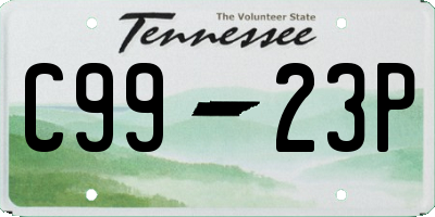 TN license plate C9923P