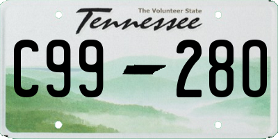 TN license plate C9928O
