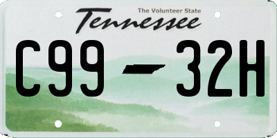 TN license plate C9932H