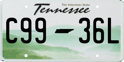 TN license plate C9936L