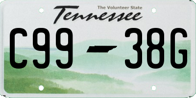 TN license plate C9938G