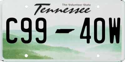 TN license plate C9940W