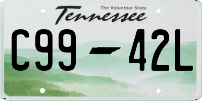 TN license plate C9942L