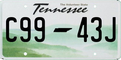 TN license plate C9943J