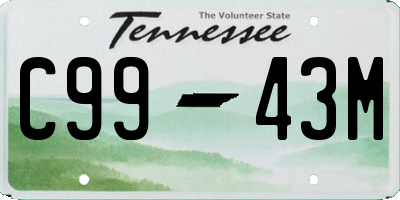 TN license plate C9943M