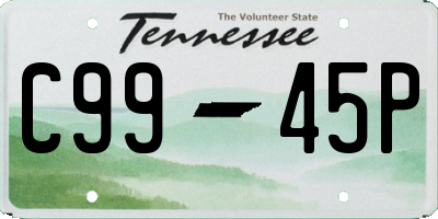 TN license plate C9945P