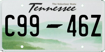 TN license plate C9946Z